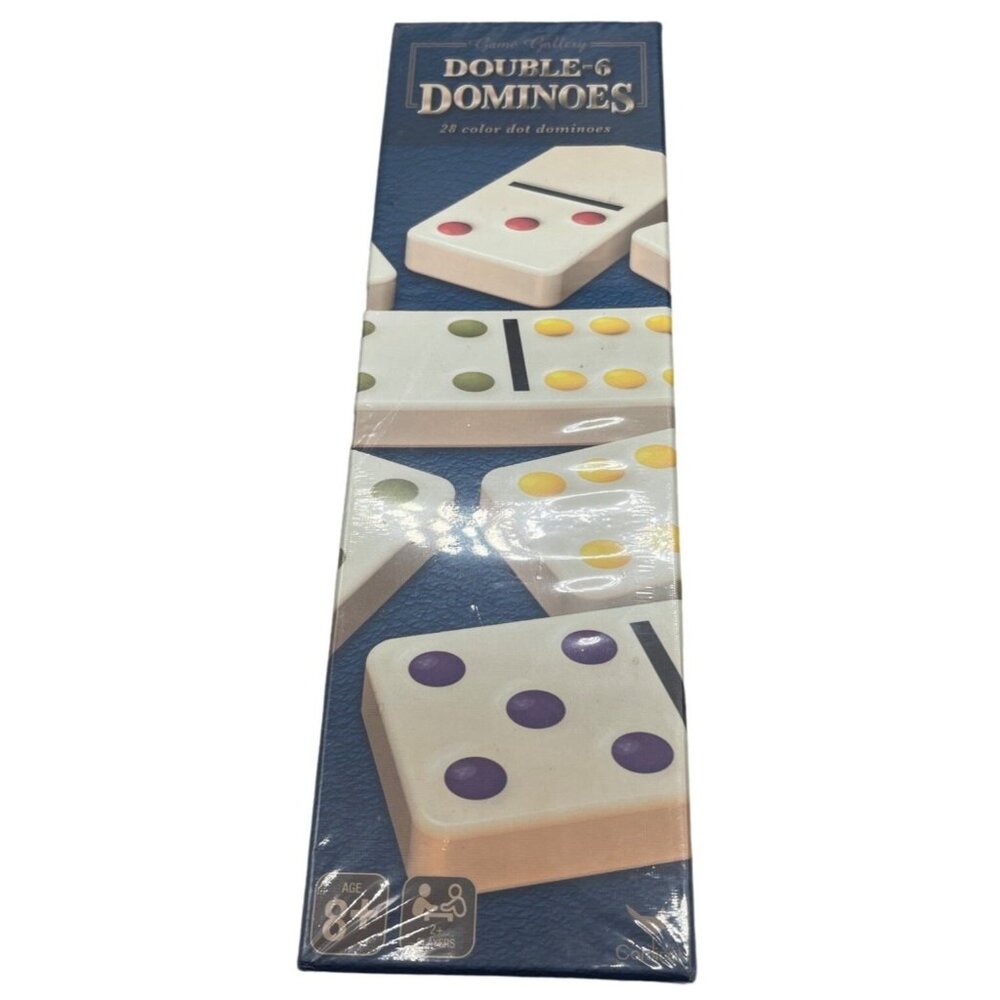 Game Gallery Double 6 Dominoes 28 color dot dominoes age 8+ READ NEW